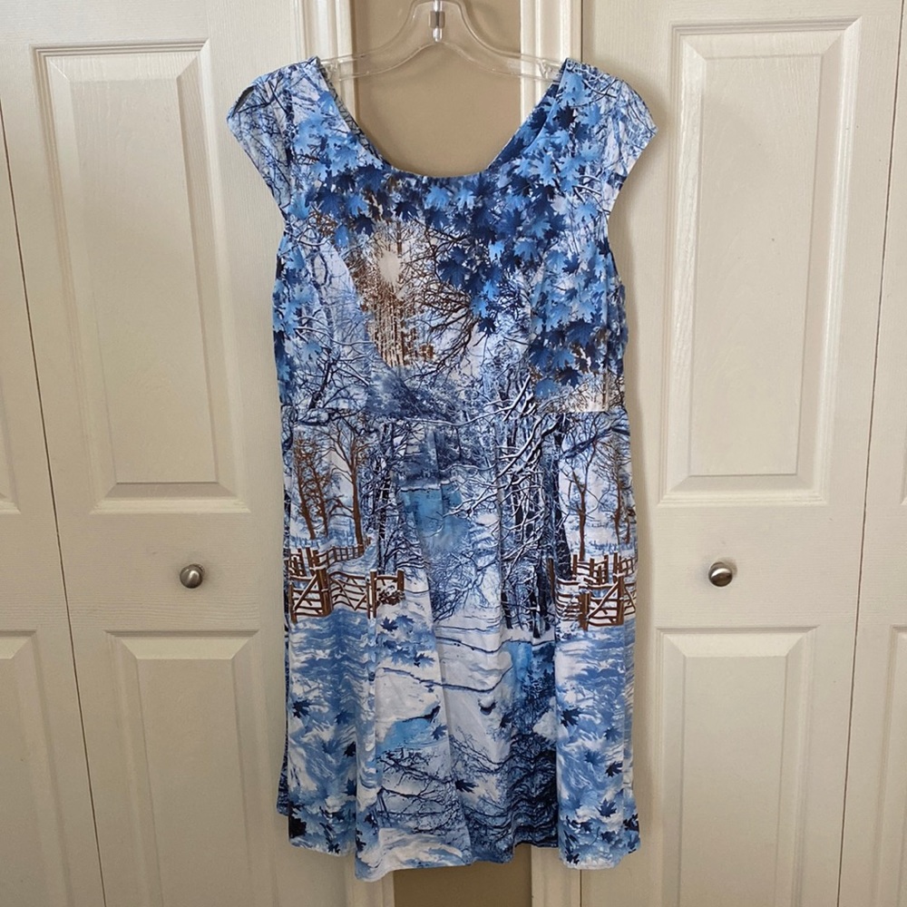 Retrolicious Winter scene dress size 2X